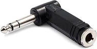 Hosa GPP-273 1/4 inch TRS to 1/4 inch TRS Right-Angle Adaptor