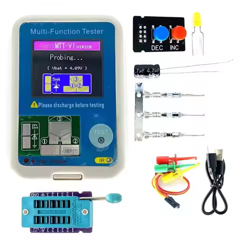 MTT-V1 Multimeter ESR Meter Transistor Tester Color Display TFT Diode Transistor For Test Measuremen