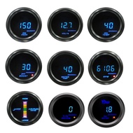 Water Temp Oil Temp Oil 2"52mm Car Digital Turbo Boost Gauge PSI BAR Pressure Gauge Voltmeter EGT Ta