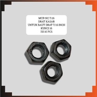 10 PCS MUR 7/16 MUR NC 7/16 INCH HITAM DRAT KASAR KUNCI 16