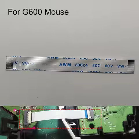 1 PCS 60MM Flexible Mouse Motherboard Cable for Logitech G600 Replacement Mouse Cable Accessories