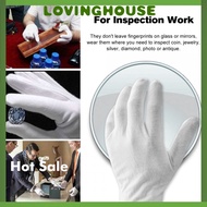 1Pair White Hand Glove Cotton Sarung Tangan Cotton for Work Beauty Fashion Costume Jewelry Eczema