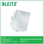 Leitz 1015 Plastic Lever Arch File 50mm Spine A4 with Blank Index A-Z - Made in Europe