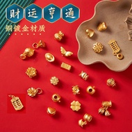 Censha Gold Accessories k Colorfast Golden Beads diy Bracelet Necklace Beads Beads Spacer Beads Loos