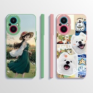 For OPPO Reno 7Z 5G Reno7 Z 5G CPH2343 7 Lite Soft Silicone Phone Case Fashion Pattern Printed Shock