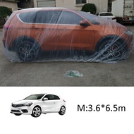 Cover Mobil Transparan Penutup Body Plastik Universal Waterproof Car Sarung Selimut Bening
