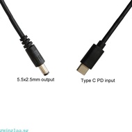 zwinz1aa Durable USB C Type-C PD to 12V 5 5x2 5mm Adapter WIFI Router Laptop Power Cable 71inch Leng