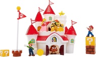 Super Mario Nintendo Deluxe Mushroom Kingdom Castle, Wall Display & Playset with (5) 2.5" Articulate