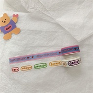 Account New Product Word Style Tape 10y Account Cute Female ins Paper Black White Same Love Color Ko