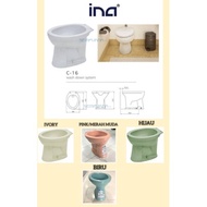 Ina C-16/Closet Duduk Siram (Tanpa Tabung Dan Tutup / Cover)