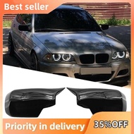 Car Gloss Black Ox Horn Rearview Side Mirror Cover for  3 Series E46 1998-2005 5 Series E39 1995-200