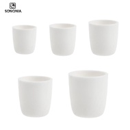 [SONONIA] 99% Al2O3 Alumina Cylindrical Lab Crucible Melting Pot Container 20ml -150ml