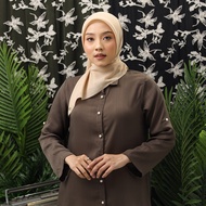 Umama Scarf - Kerudung Polos Jilbab Segi Empat Hijab Daily Paris Olive Laser Cut