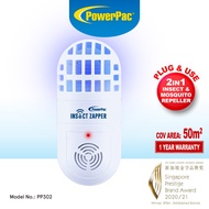 PowerPac 2in1 Mosquito Killer Ultrasonic insect Repellent Creepy-Crawlies, Mosquito Repellent (PP302)