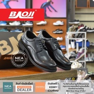 [ลิขสิทธิ์แท้] Baoji Lace Craft Leather รองเท้าหนัง ผู้เชือก คัชชู ผู้ชาย