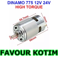 DYNAMO 775 ELECTRIC MOTOR DC 12V 24V HIGH POWER DRILL GRINDER FAN FVKOTIM