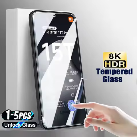 1-5PCS Fingerprint Unlock Screen Protector For Xiaomi 15T Pro Xiaomi 17Pro Max HD Tempered Glass For