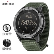 North Edge Outdoor Sports Watch  Pedometer Metronome Compasst Waterproof Electronic Watch Carbon