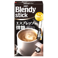 日本AGF  BLENDY STICK 意大利咖啡微糖 8本入 #1910973 Espresso Au Lait Instant Coffee Less Sugar#平行進口