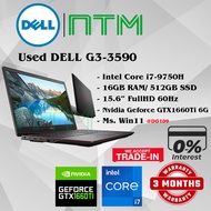 #DG109 USED DELL G3-3590 Gaming Laptop G3-3590 intel i7-9750H 16GB 512GB SSD NVIDIA GTX1660TI 6GB FH
