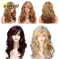 ASWELL Ombre Beauty Wavy Party Long Curly Wigs
