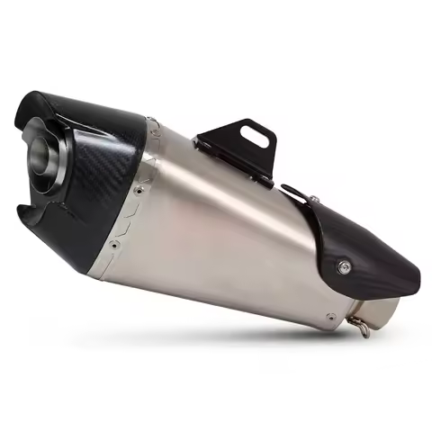 60MM Yoshimura AT2 Universal Carbon Fiber Motorcycle Exhaust Muffler With DB Killer For CBR650R GSXR