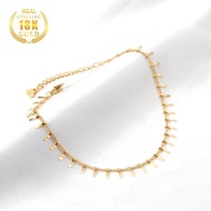 18K Gold Square Tassel Anklet