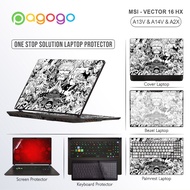 Precut Garskin Laptop Sticker Skin Keyboard Protector Screen Guard Compatible with Msi Vector 16HX 1