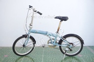 จักรยานพับได้ญี่ปุ่น - ล้อ 20 นิ้ว - มีเกียร์ - อลูมิเนียม - FIAT - สีฟ้า [จักรยานมือสอง]