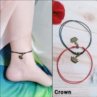 Korean Rope Anklet Simple Elegant Cool Anklet Ancient Coin Charm Anklet Anklet
