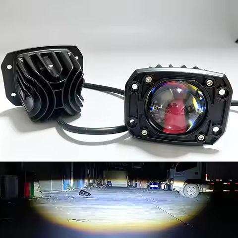 LED 20W Light 3 Inch Flush Mount LED Lens Work Light 20W Dual Color Embedded Fog Lamp Square Round F