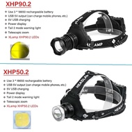 300000 lm xhp90.2 led head lamp xhp90 headlamp high power he