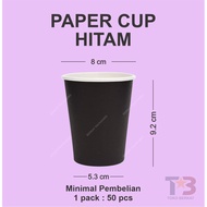Plain Paper Cup 8oz BLACK / Paper Cup Hot BLACK / Paper Cup / Paper Coffee Cup