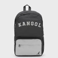 KANGOL - 英國袋鼠撞色系多口袋大容量休閒後背包-共4色 灰色