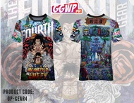 GGWP - One Piece Full Printed High Quality Dry-Fit Tshirt Jersey -( Luffy Gear 4th Wano Arc )