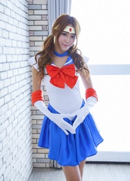 ชุด Cosplay Sailor Moon Water Ice Moon Stage Party Anime Convention Performance Costume ชุดนางฟ้าสีม