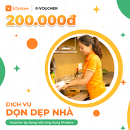 [bTaskee] eVoucher trị giá 200.000đ áp dụng cho dịch vụ Giúp việc nhà
