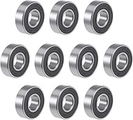 uxcell R6-2RS Deep Groove Ball Bearing 3/8-inchx7/8-inchx9/32-inch Sealed Z2 Lever Bearings 10pcs