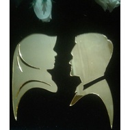 Silhuet couple 7x7 mirror gold