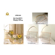 Foldable Square Shaped Transparent Gift Box (Best Wishes) For Flower Arrangement/Door Gift/Pastry (GFBX-202)