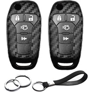 2pcs Compatible with Ford Key Fob Cover Case Key Chain for Ford Explorer F150 Fusion Bronco Transit 