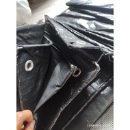 HITAM Korean Tarpaulin A15 Black Custom Size Strong Thick 2x3 3x4 4x5 4x6