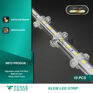 Klem led strip selang 220V penjepit lampu led strip bonus sekrup