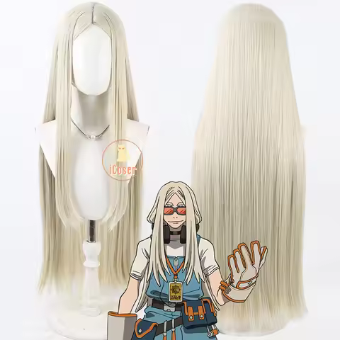 Anime Gachiakuta August Stilza Cosplay Wig Light Blonde Long Hair Cleaners Game Props Halloween Part