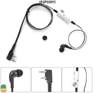 IESPOIRYI Earpiece, 2 Pin Two Way Radio Earphone PTT Mic, 2 Way ABS Noodle Headphone Cord for Kenwoo