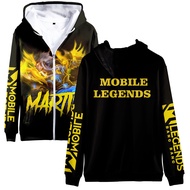 NEW Fashion Mobile Legends Anime Women/Men's Sport Hoodies Graphic Printed Casual COSPLAY Costume Jacket Sweatshirts with Zipper