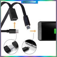 POP Flat USB C To Microed USB Converter Cable 10cm 20cm Flexible Charging Data Cord