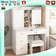 HOME Dressing Table,Table Luxury, Meja solek bilik tidur, Bedroom Dressing Table with mirror adn 3 D