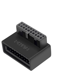USB 3.0 90 Degree Motherboard Adapter 19 Pin/20 Pin Male to Female Extension Adapter L Turn Right An