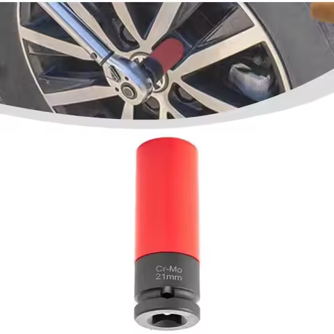17mm/21mm Drive Lug Nut Socket Set Auto Repair Wheel Socket Impact Sleeve Protector for Automotive M